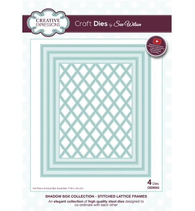 CED9303 - Creative Expressions - Stitched Lattice Frames - The Shadow Boxes Collection