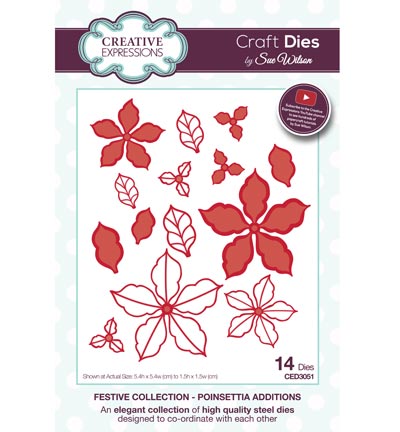 CED3051 - Creative Expressions - Poinsettia Filigree Frame - The Festive Collection