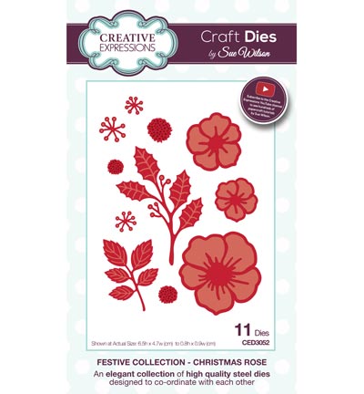 CED3052 - Creative Expressions - Christmas Rose - The Festive Collection