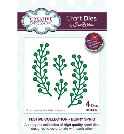CED3053 - Creative Expressions - Berry Sprig - The Festive Collection