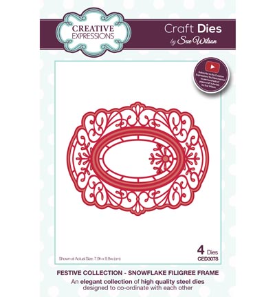 CED3078 - Creative Expressions - Snowflake Filigree Frame - The Festive Collection