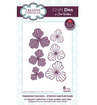 CED1465 - Creative Expressions - Striped Nasturtiums - 