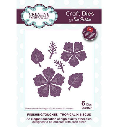CED1477 - Creative Expressions - Tropical Hibiscus - The Finishing Touches Collection