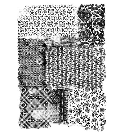 FRS649 - Creative Expressions - Vintage Fabric - Woodware Clear Stamp Francoise Read