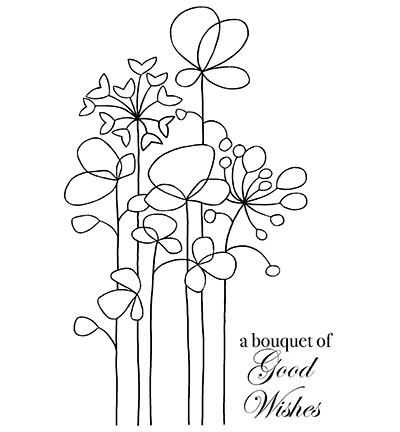 JGS490 - Creative Expressions - Long Tall Flowers - Woodware Clear Stamp Jane Gill