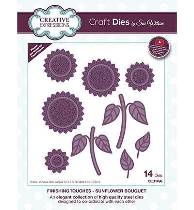 CED1490 - Creative Expressions - Sunflower Bouquet - The Finishing Touches Collection