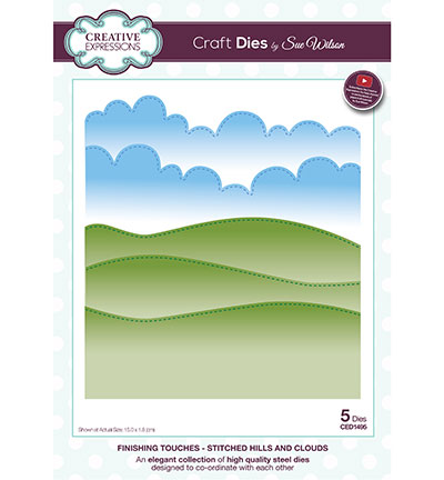 CED1495 - Creative Expressions - Stitched Hills and Clouds - The Finishing Touches Collection