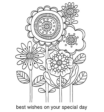 JGS556 - Creative Expressions - Big Bunch - Woodware Clear Stamp Jane Gill