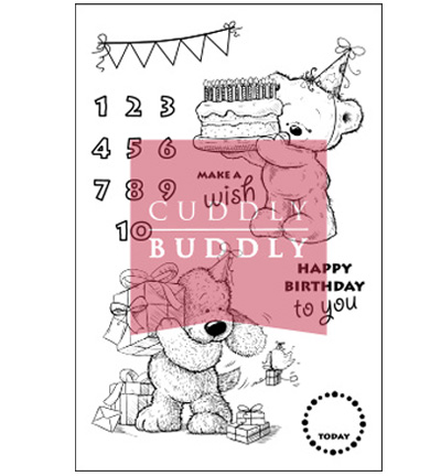 CBS0014 - Cuddly Buddly - Birthday Wishes - Clear Stamps