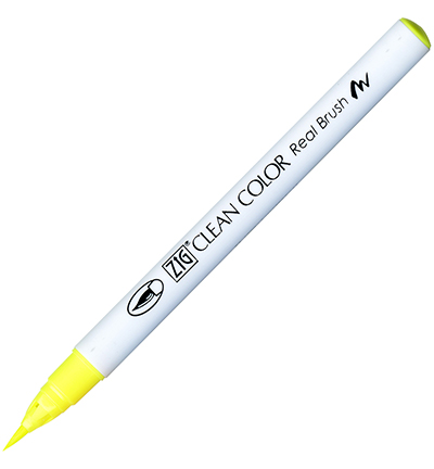 RB-6000AT/001 - Kuretake / ZIG - (001)Fl. Yellow - Real Brush couleurs individuelles