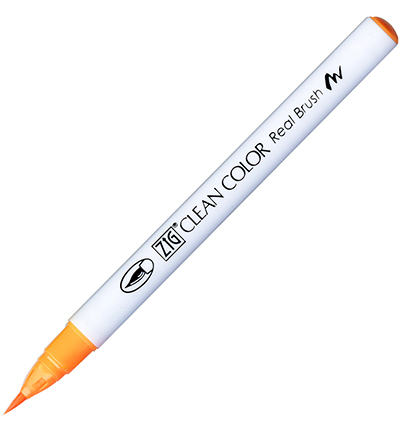 RB-6000AT/002 - Kuretake / ZIG - (002)Fl. Orange - Real Brush couleurs individuelles