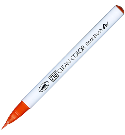 RB-6000AT/023 - Kuretake / ZIG - (023)Scarlet Red - Real Brush couleurs individuelles