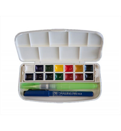 WSKG301-1 - Kuretake / ZIG - Transparent Watercolor Set - Zig Watercolour