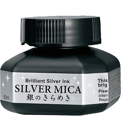 BA302-6 - Kuretake / ZIG - Silver Mica 60ml - Encre métallique