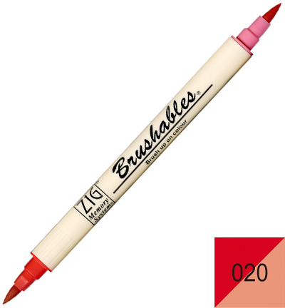 MS-7700/020 - Kuretake / ZIG - 020 Pure Red - Brushables couleurs individuelles