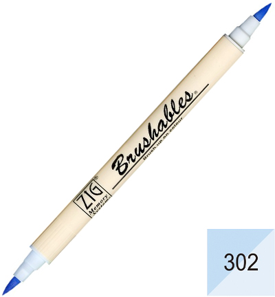 MS-7700/302 - Kuretake / ZIG - 302 Powder Blue - Brushables couleurs individuelles MS-7700/302 - Kuretake / ZIG - 302 Powder Blue - Brushables couleurs individuelles