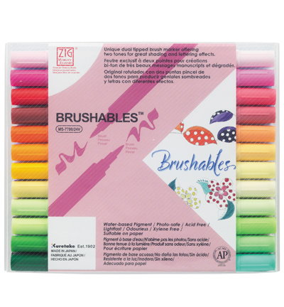 MS-7700/24V - Kuretake / ZIG - Zig Brushables 24 colors set - Sets Brushables MS-7700/24V - Kuretake / ZIG - Zig Brushables 24 colors set - Sets Brushables