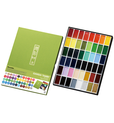 MC20/48V - Kuretake / ZIG - Gansai Tambi Set 48 Colours - 