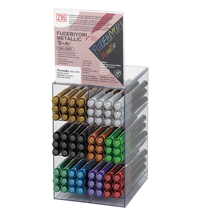 CBK-55MT/DP6 - Kuretake / ZIG - Fudebiyori metallic Display 72pcs - Displays lettering & brush pens CBK-55MT/DP6 - Kuretake / ZIG - Fudebiyori metallic Display 72pcs - Displays lettering & brush pens