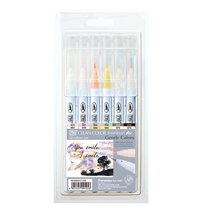 RB-6000AT/12VB - Kuretake / ZIG - Set Real Brush 12 pcs - 