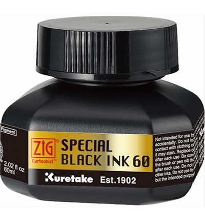 CNCE106-6 - Kuretake / ZIG - Special Black Ink 60ml - Encre noir