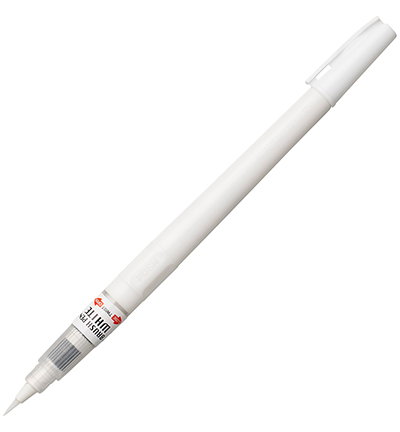 CNBW-01S - Kuretake / ZIG - Brush Pen White with poly bag - Brush Pen
