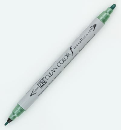 TCS-8000/121 - Kuretake / ZIG - Metallic - Green - Clean Color F Metallic