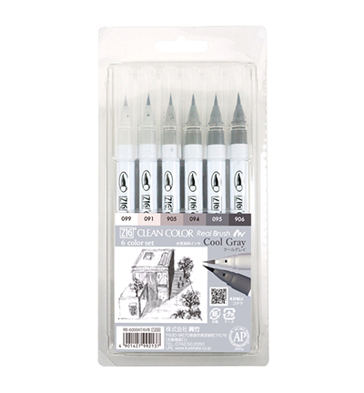 RB-6000AT/6VB - Kuretake / ZIG - Cool Gray Colors - 