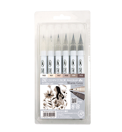 RB-6000AT/6VC - Kuretake / ZIG - Warm Gray Colors - 