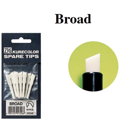 KCS-B1 - Kuretake / ZIG - Spare Tips Broad - Pointes de rechange Kurecolor KCS-B1 - Kuretake / ZIG - Spare Tips Broad - Pointes de rechange Kurecolor