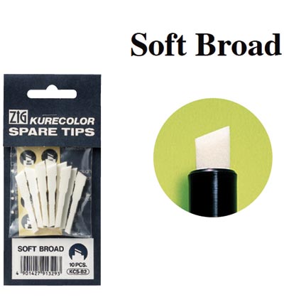 KCS-B2 - Kuretake / ZIG - Spare Tips Soft Broad - Pointes de rechange Kurecolor KCS-B2 - Kuretake / ZIG - Spare Tips Soft Broad - Pointes de rechange Kurecolor