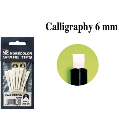 KCS-B4 - Kuretake / ZIG - Spare Tips Calligraphy 6mm - Pointes de rechange Kurecolor KCS-B4 - Kuretake / ZIG - Spare Tips Calligraphy 6mm - Pointes de rechange Kurecolor
