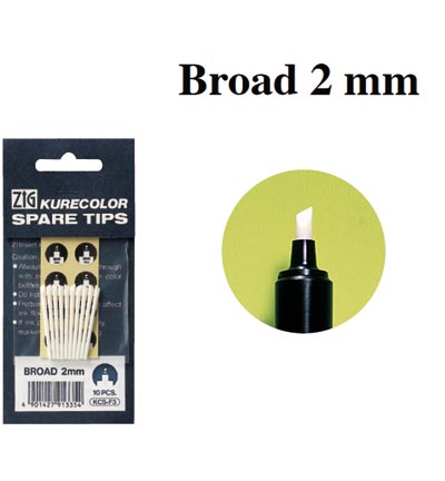 KCS-F3 - Kuretake / ZIG - Spare Tips Broad 2 mm - Pointes de rechange Kurecolor KCS-F3 - Kuretake / ZIG - Spare Tips Broad 2 mm - Pointes de rechange Kurecolor