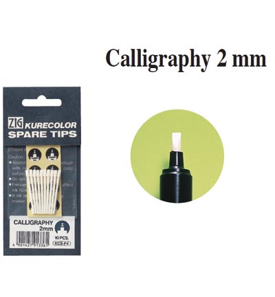 KCS-F4 - Kuretake / ZIG - Spare Tips Calligraphy 2 mm - Pointes de rechange Kurecolor KCS-F4 - Kuretake / ZIG - Spare Tips Calligraphy 2 mm - Pointes de rechange Kurecolor
