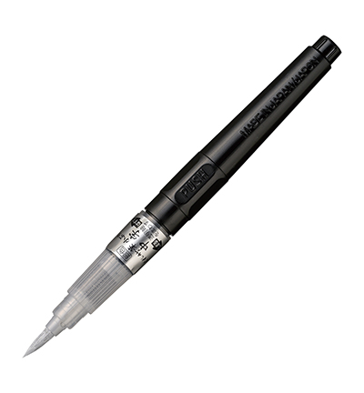 DGS160-102S - Kuretake / ZIG - Fude Pen, Silver Medium Brush - Bimoji Fude Pen