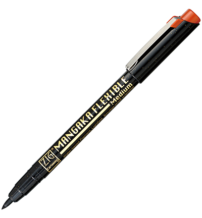 CNMM-010 - Kuretake / ZIG - Mangaka Flexible Medium Brush, Black - 