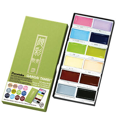 MC20/12V/NW - Kuretake / ZIG - Set 12 New Colours - Sets & palettes Gansai Tambi