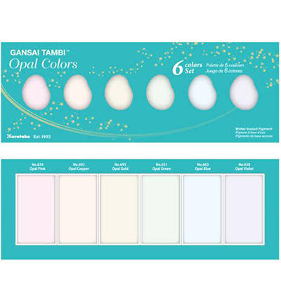 MC20OC/6V - Kuretake / ZIG - Opal Colors, 6 Colors set - Sets & palettes Gansai Tambi