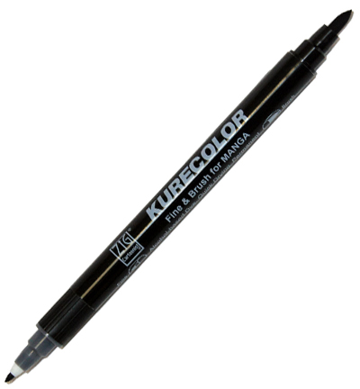 CNKC-2200/829 - Kuretake / ZIG - (829)Dark Steel Gray - Kurecolor Fine & Brush voor Manga