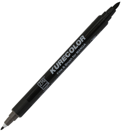 CNKC-2200/W.08 - Kuretake / ZIG - (W08)Warm Gray 8 - Kurecolor Fine & Brush voor Manga