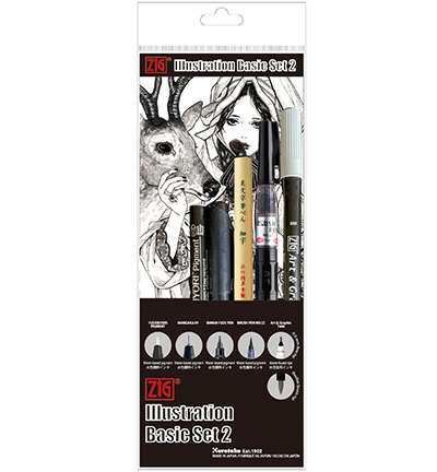 IKTB-21/5V - Kuretake / ZIG - Zig Illustration Basic Set 2 - 