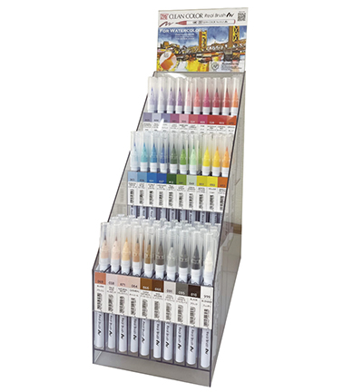 RB-6000AT/DP120D - Kuretake / ZIG - Clean Color Real Brush, 120pcs. Display set D - 