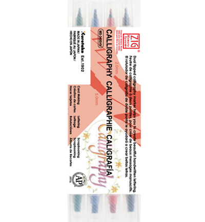 MS-3400/4V - Kuretake / ZIG - ZIg Calligraphy - 4 color set - Zig Calligraphy