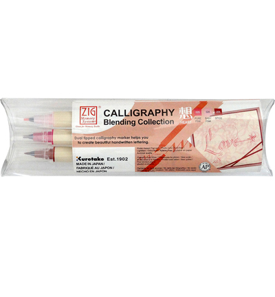MS-3400/3VHE - Kuretake / ZIG - ZIg Calligraphy - Blending collection Heart - Zig Calligraphy