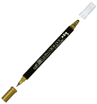 TC-8100/101 - Kuretake / ZIG - (101) Metallic Gold - Clean Color Dot Metallic