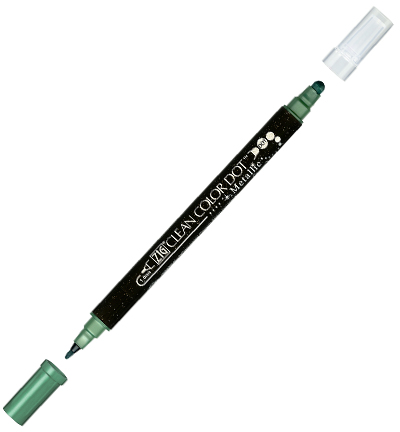 TC-8100/121 - Kuretake / ZIG - (121) Metallic Green - Clean Color Dot Metallic