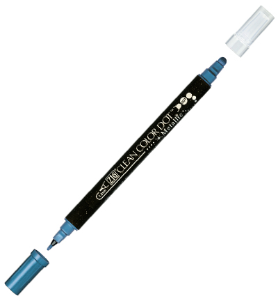 TC-8100/125 - Kuretake / ZIG - (125) Metallic Blue - Clean Color Dot Metallic
