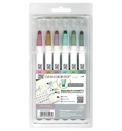 TCSD-6100/6VB - Kuretake / ZIG - Single Mild Smokey colors - 