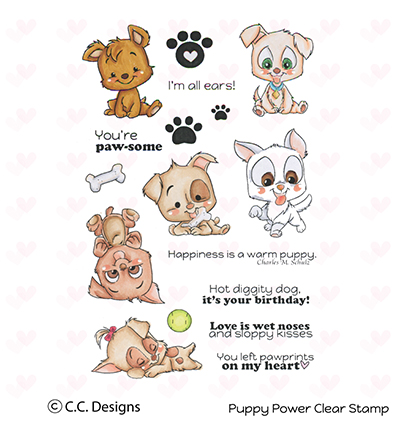 CCD-0085 - C.C.Designs - Clear Stamp Puppy Power - Animaux