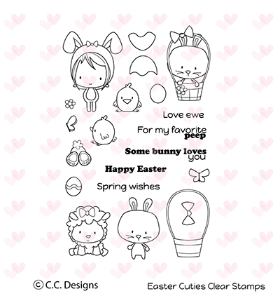 CCC-0088 - C.C.Designs - Clear Stamp Easter Cuties - Printemps, Pâques